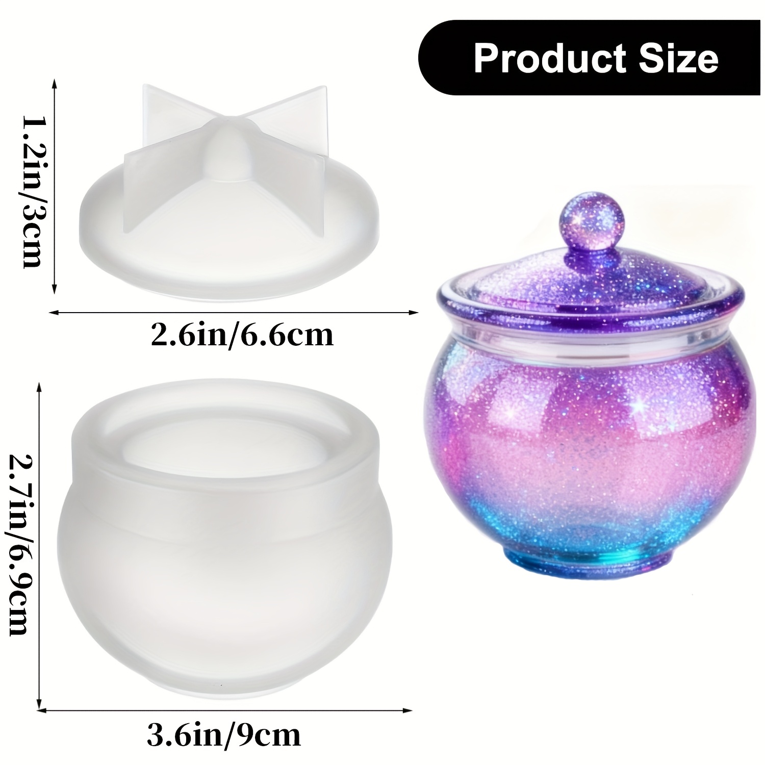 1 set of round resin can molds - đánh giá và giá Resin Art Jewellery