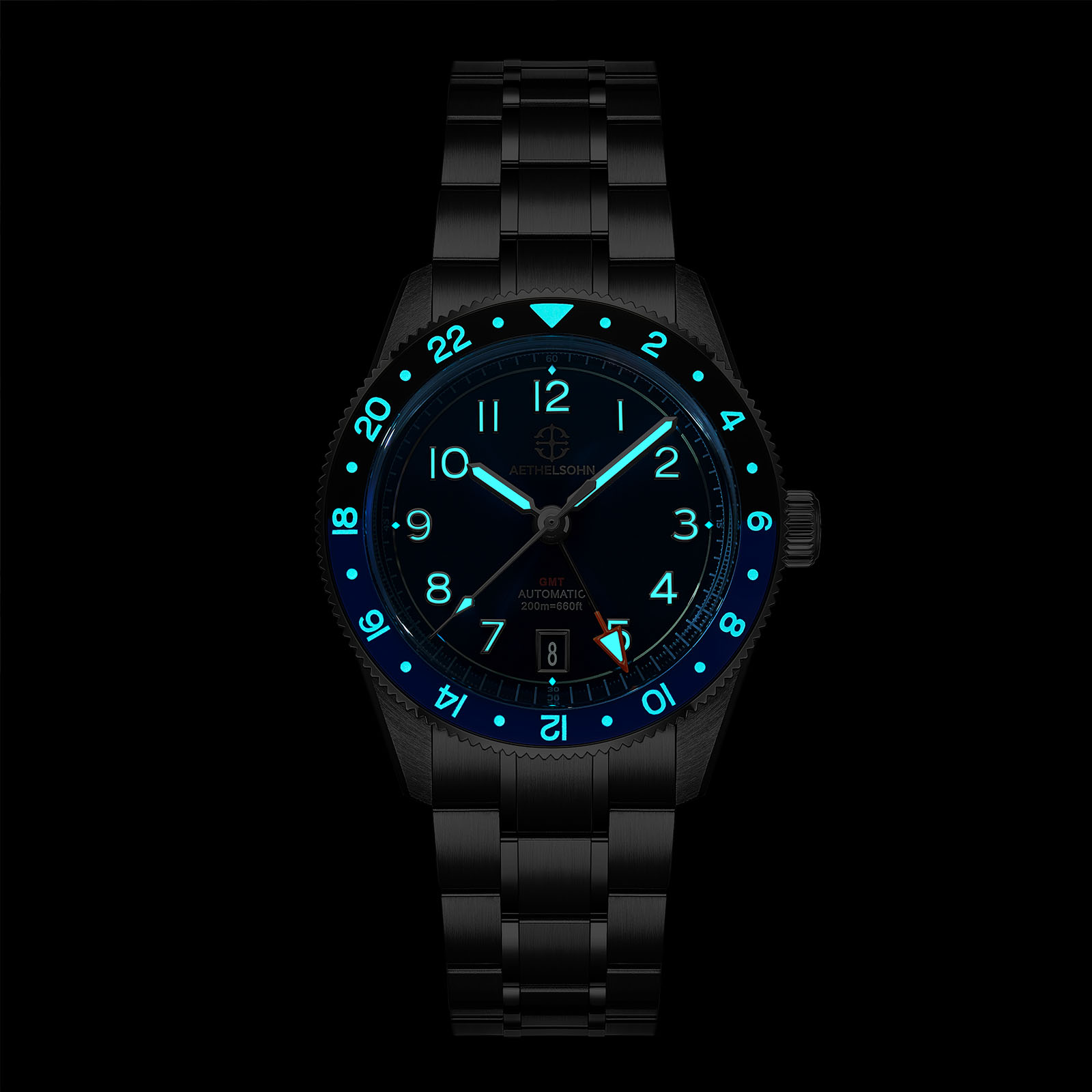 AETHELSOHN Horizon Azure GMT W - đánh giá và giá Resin Art Underwater