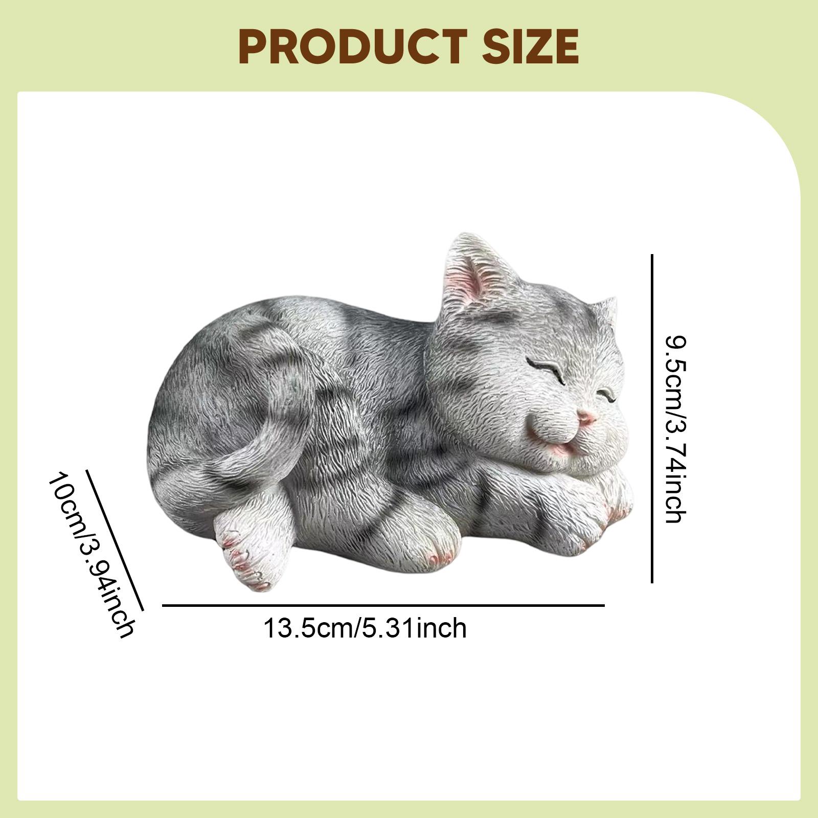 Cat Figurine Garden Statue Cre - đánh giá và giá Resin Art Table