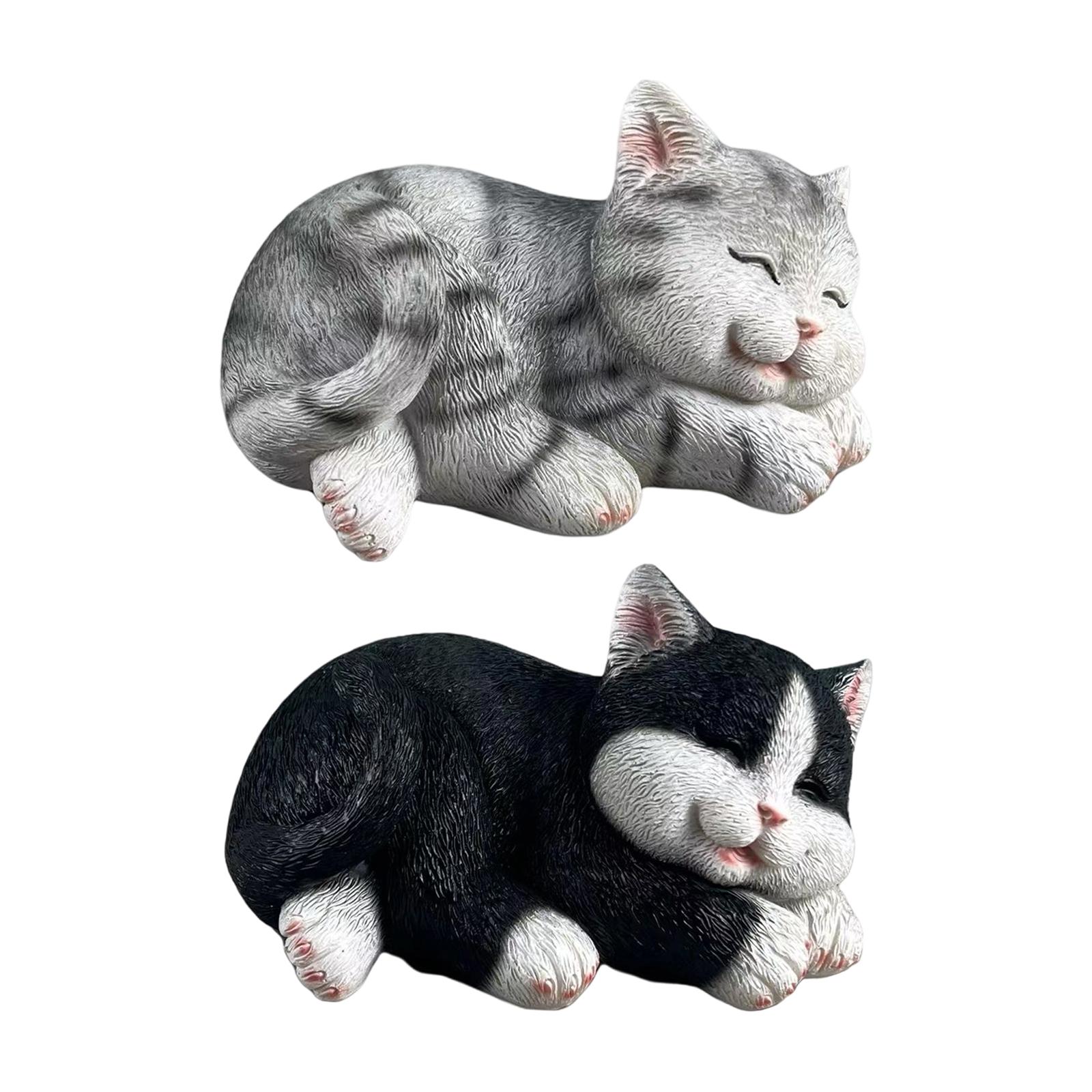 Cat Figurine Garden Statue Cre - đánh giá và giá Resin Art Table